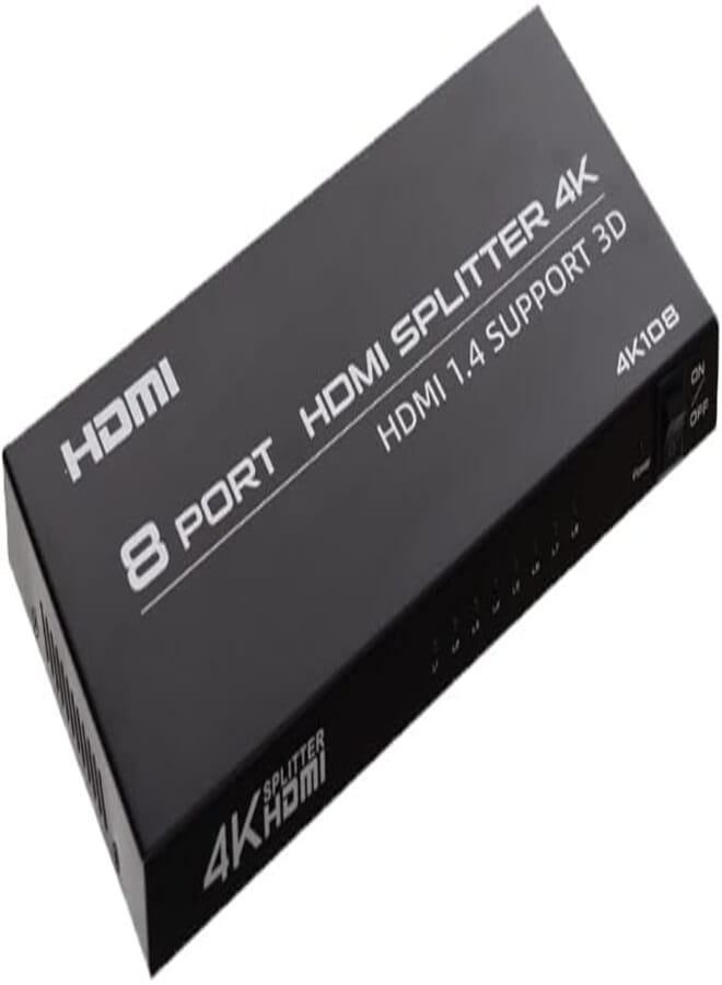 8 Port Hdmi Hd Video Splitter - Black